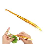 Miyanvuo Crochet Hooks - Crochet À Laine Avec Manche Résine Florale,Fournitures de Tricot à Aiguille Sécurisée pour Femmes Adultes Novices,Écharpes Poupées Couvertures Chapeaux Maison Voyage