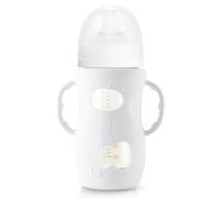 Miyanvuo Housse en Silicone pour Biberon - Housse De Protection Avec 2 Poignées Antidérapante,Protecteur Antichoc Résistant Aux Chutes Pour Récipient Alimentation Nourrisson