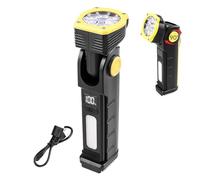 Miyanvuo Lampe Torche Rechargeable, avec Clip Stylo et Affichage Numérique, Lampe Torche Puissante Aimantée pour Travail, pour Camping, Randonnée, Pêche, Sports de Plein Air, Marche, Panne de Courant