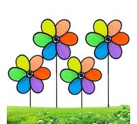 Miyanvuo Moulins à Vent de Jardin,Moulin à Jardin - 4 Pièces Arc-en-Fleuris Ludiques pour Aire de Jeux Jardin Cour Balcon