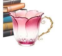 Miyanvuo Tasses À Fleurs,Bouteille En Verre Moderne Avec Un Dégradé De Couleur | Verre Esthétique avec Poignée en Vigne - Pour Femmes et Adolescents, Usage Cuisine Maison Café, Consommation Eau Bière