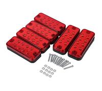 Miyinla Feux de Position Latéraux Bonne Transmission 6 Pcs 12V 8 LED Lumière de Signe AS Haute Sécurité pour l'éclairage d'accident(Rouge)