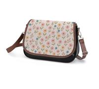 MIYMIYN Sac à main pour femme, sac à main vintage avec sangle réglable, fabriqué à partir de cuir synthétique respectueux de l'environnement avec grande capacité, imprimé floral, 31*22*11 cm