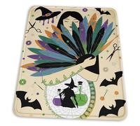 MIYMIYN Tapis de souris Halloween sorcière mystérieuse - Base antidérapante de qualité supérieure, coutures doubles verrouillables pour joueurs (20,1 x 24,1 cm)