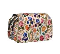 MIYMIYN Trousse à stylos double coque - Tissu Oxford recyclable, impressions d'art tendance, peut contenir 50 stylos, organiseur de fournitures scolaires et d'artistes, Impressions de mode I, Mode