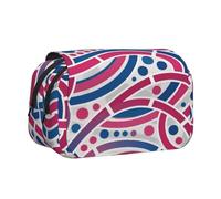 MIYMIYN Trousse à stylos double coque - Tissu Oxford recyclable, impressions d'art tendance, peut contenir 50 stylos, organiseur de fournitures scolaires et d'artistes, Imprimés de mode R, Mode