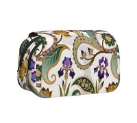 MIYMIYN Trousse à stylos double coque - Tissu Oxford recyclable, impressions d'art tendance, peut contenir 50 stylos, organiseur de fournitures scolaires et d'artistes, Fleurs tendance, Mode