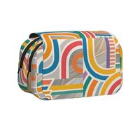 MIYMIYN Trousse à stylos double coque - Tissu Oxford recyclable, impressions d'art tendance, peut contenir 50 stylos, organiseur de fournitures scolaires et d'artistes, Impressions de mode M, Mode