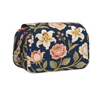 MIYMIYN Trousse à stylos double coque - Tissu Oxford recyclable, impressions d'art tendance, peut contenir 50 stylos, organiseur de fournitures scolaires et d'artistes, Imprimé mode F, Mode
