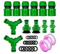 Miyobing Kit de Connecteur de Robinet Tuyau d'arrosage Raccords Tuyau d'arrosage Rapides(6Pcs 1/2" Tuyau Rapides Raccord, 2Pcs Double connecteur,2Pcs Connecteur Nez de Robinet, 2Pcs Séparateur en Y)