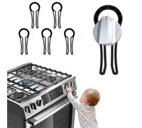 miyonsin 5 Pièce Serrures de Bouton de Cuisinière, Barrières de Protection pour Cuisinière Sécurité Enfant, Sécurité enfant Couvercle de bouton pour Empêcher les Enfants et les Animaux (Noir)