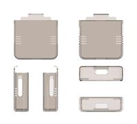 Miyoo Étui de protection à rabat avec couverture complète à 360 degrés, absorption des chocs et design étanche pour une utilisation portable (gris transparent)