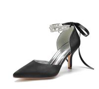 Miyoopark Femmes Confortables Chaussures De Mariée Fermé Soirée Pompes, M649 Noir, 43 EU