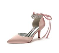 Miyoopark Femmes Confortables Chaussures De Mariée Fermé Soirée Pompes, M649 Rose antique, 43 EU