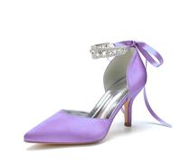 Miyoopark Femmes Confortables Chaussures De Mariée Fermé Soirée Pompes, M649 Violet clair, 43 EU