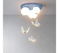 MIYORA Moderne Cool Lumière Chaude Chambre D'enfant LED Plafonnier Suspension Gradation Avec Télécommande Garçons Filles Chambre Lustre Plafonniers Papillon Lumière-45cm
