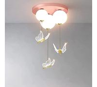 MIYORA Moderne Cool Lumière Chaude Chambre d'enfant LED Plafonnier Suspension Gradation avec Télécommande Garçons Filles Chambre Lustre Plafonniers Papillon Lumière-45cm