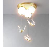MIYORA Moderne Cool Lumière Chaude Chambre D'enfant LED Plafonnier Suspension Gradation Avec Télécommande Garçons Filles Chambre Lustre Plafonniers Papillon Lumière-45cm