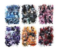 MiyouLuna Lot de 120 autocollants gothiques en PET pour scrapbooking, loisirs créatifs, fournitures de journal intime et journal indésirable éphémère, avec organisateur d'autocollants