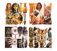 MiyouLuna Lot de 120 autocollants vintage sur le thème de l'Égypte antique pour journal, loisirs créatifs et journal indésirable éphémère