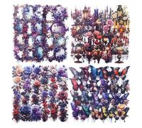 MiyouLuna Lot de 160 autocollants rétro gothiques en PET, motif éphémère d'art sombre pour scrapbooking, journal intime et loisirs créatifs