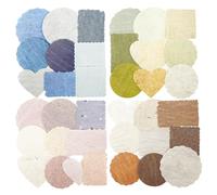 Miyouluna Lot de 80 feuilles de papier de collage texturé en relief, formes assorties - Vintage Scrapbook Journal indésirable superposé Éphémères (non autocollants)