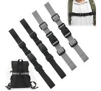 MIYUANGKJ Lot de 4 sangles de poitrine réglables pour sac à dos, sangle de poitrine noire, fermeture rapide pour sac à dos en nylon avec boucle pour voyage, escalade, cartable