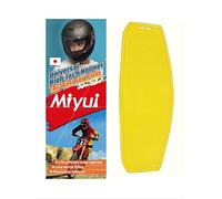Miyui Japan Bouclier de Casque de Moto Universel Film Anti-buée, lentille de visière de Vision Nocturne Jaune Insert résistant à la buée 9,7 cm x 25,5 cm