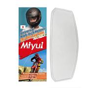 MIYUI JAPAN Film Anti-buée Universel pour Casque de Moto, Insert de lentille de visière Transparent résistant à la buée 9,7 cm x 25,5 cm
