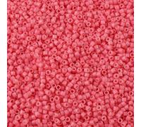 Miyuki Delica 11/0 Perles de rocaille en verre japonais 11/0-1,6 mm Duracoat Opaque Camation DB2117 5 g