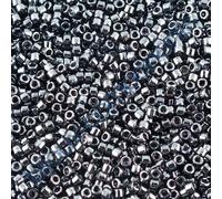 Miyuki Delica, gris métallisé (#DB0001), 15/0 (taille 1,3 mm), trou 0,7 mm, 1 g