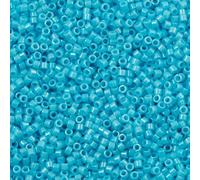 Miyuki DELICA Perles de rocaille 11/0 opaques bleu ciel lustrées (DB0215), verre, Japon (5 g)