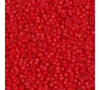 Miyuki DELICA Perles de rocaille en verre japonais, taille 11/0, opaque, rouge foncé mat # DB0753