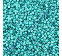 Miyuki DELICA Perles de rocaille, taille 11/0, bleu sarcelle teint à l'intérieur blanc (# DB1782), Japon, verre