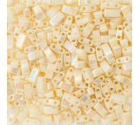 Miyuki Demi Tila Perles Ivoire, perle de Ceylan AB, 5 x 2,3 mm (ivoire, perle de Ceylan AB)