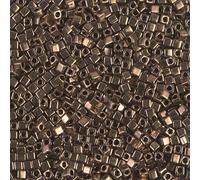 Miyuki Lot de perles carrées métalliques Bronze foncé 1,8 mm 5 g