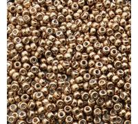 Miyuki Perle Ronde de Graines de Taille 8/0 22 G-Tube Galvanisé Doré