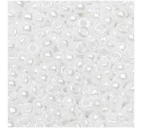 Miyuki Rocailles rondes - Taille 8/0 - Perles blanches Ceylan - Tube d'environ 22 g (12,7 cm)