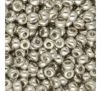 Miyuki Tube de perles rondes de taille 8/0 en argent galvanisé 22 g
