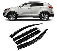 MIYUNI pour KIA Sportage R 2011-2016 4 Pièces Déflecteurs Vent Fenêtre LatéRale Voiture, Avant ArrièRe Fenêtre Latérale Pare-Pluie Pare Soleil Sortie FuméE Accessoires Auto