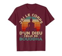 MiZa Vêtement Homme Humour - J'Ai Le Corps D'Un Dieu Humour Cadeau Humoristique T-Shirt Noir Homme S Humorous Imprimée lettre Col Rond Manche courte Coupe classique Coton Imported