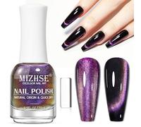 MIZHSE Vernis à Ongles Cat Eye Sans UV TPO HEMA Libre, Vernis à Ongles Glitzer Réfléchissant Cat Eye, Vernis à Ongles Magnétique avec Glitzer Holographique, Vernis à Ongles CatEye à Séchage Rapide et