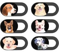 Mizi Lot de 6 Protections de confidentialité pour Webcam - Autocollant Mignon bloqueur d'appareil Photo - Protégez Votre Vie privée et Votre sécurité pour Ordinateur, Ordinateur Portable - Chien