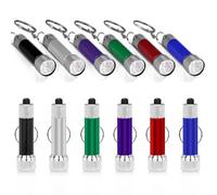 mizikuu 12 pcs Mini Lampe Torche Portable, Lampe de Poche Enfant Durable Usages Multiples Petite Lampe Poche avec porte-clés led l'éclairage Quotidien Pannes Courant Urgences Alpinisme Camping