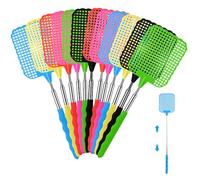 mizikuu 12 Pièces Tapetteà Mouche Telescopique, Fly Swats Telescopique Extensible Manuelle Prévenir Pest Durable Robuste Moustique Outil Contrôle des Ravageurs Lutte Contre Les Parasites Les Insectes
