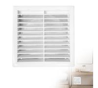 mizikuu 140 x 140mm Grille Ventilation Rectangulaire, Grilles d'Aération pour Sortie d'Air avec Moustiquaire Carrée en Plastique Blanc pour Plafond de Cuisine et Salle de Bain Cheminée