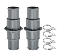 mizikuu 2 pcs adaptateurs pour tuyaux de Piscine,4 pcs Colliers de Serrage