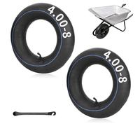 mizikuu 2 PCS Chambre à air Remorque 4.80/4.00-8, Pneu Brouette Tubes Intérieurs de Remplacement avec Valve Courbée Chambres à air de Roue Brouette pour Diable, Chariot à Main, Chariot de Jardin