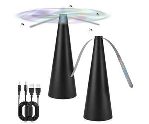 mizikuu 2 PCS Ventilateur Anti Mouche, Anti-moustiques Répulsif à Pales Répulsif à Pales sans Utiliser de Produits Chimiques pour Insecte pour Maison Dîner, Pique-Nique et Barbecue