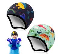 mizikuu 2 Pièces Bonnets Cyclisme d'hiver Enfants, Bonnet de vélo de Dessin animé, Casquette de Cyclisme Ski Sport Chaude Coupe-Vent Couvre-Chef sous Casque Mignonne Doublure Garçon et Fille